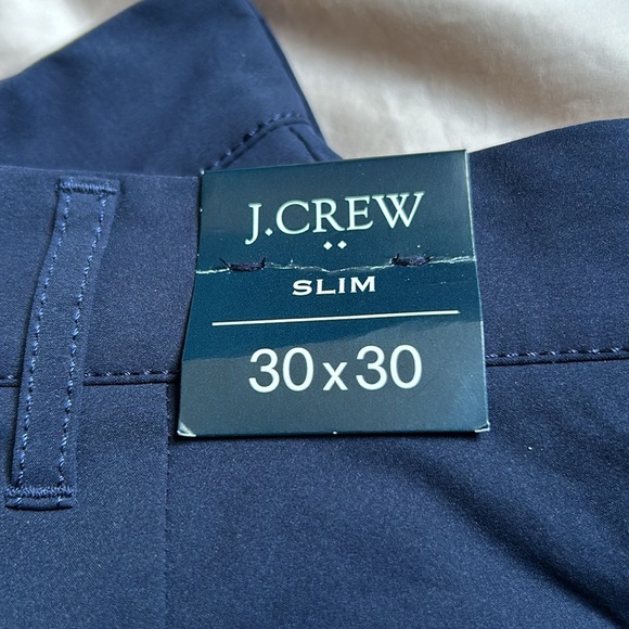 NWT J Crew Pants 30x30 Slim Fit 5-Pocket Tech Flex Chino Pants Lightweight Navy - Picture 3 of 3
